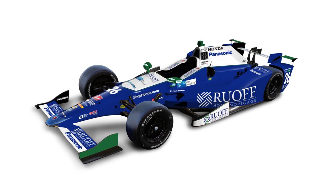 photo of the No. 26 Ruoff Mortgage Indy Car