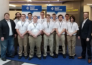group photo of Indiana Tech's cyber defense team, the Cyber Warriors