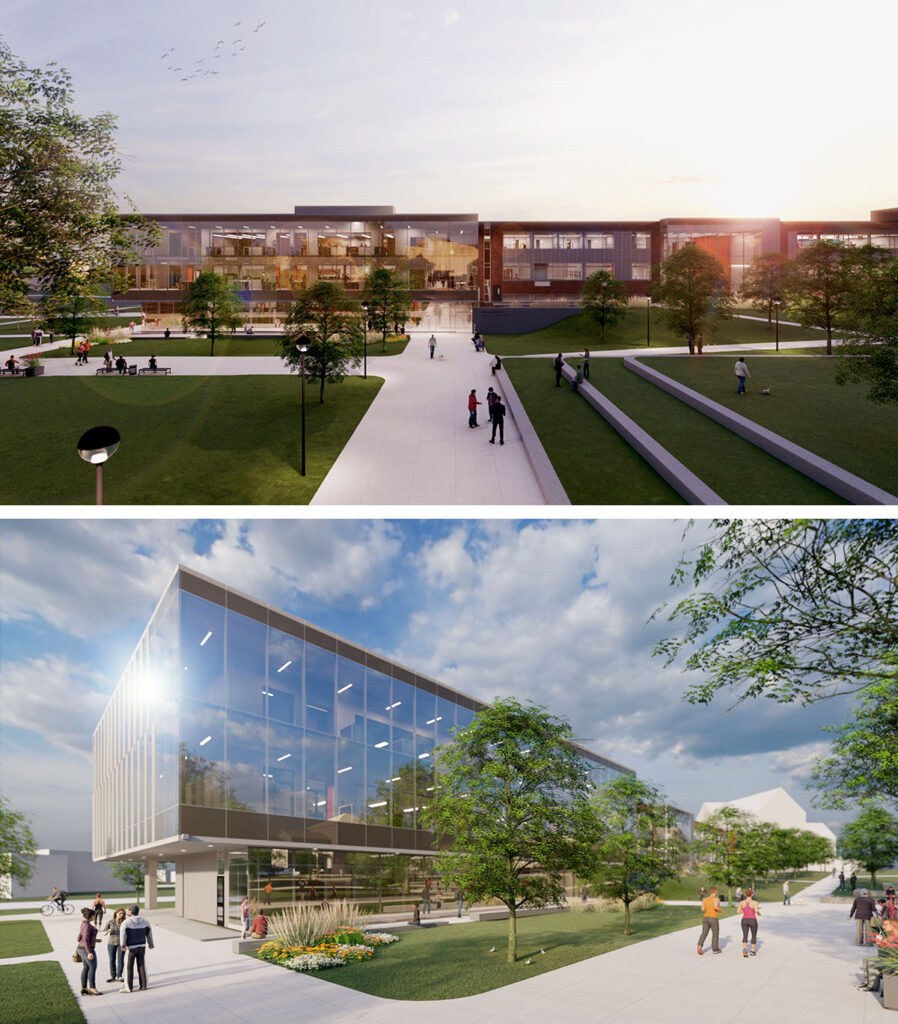 Artist renderings of new Zollner Engineering Center